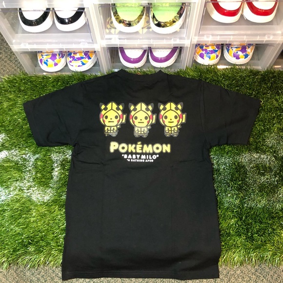 Bape Pokemon Pikachu Pocket Tee Black 